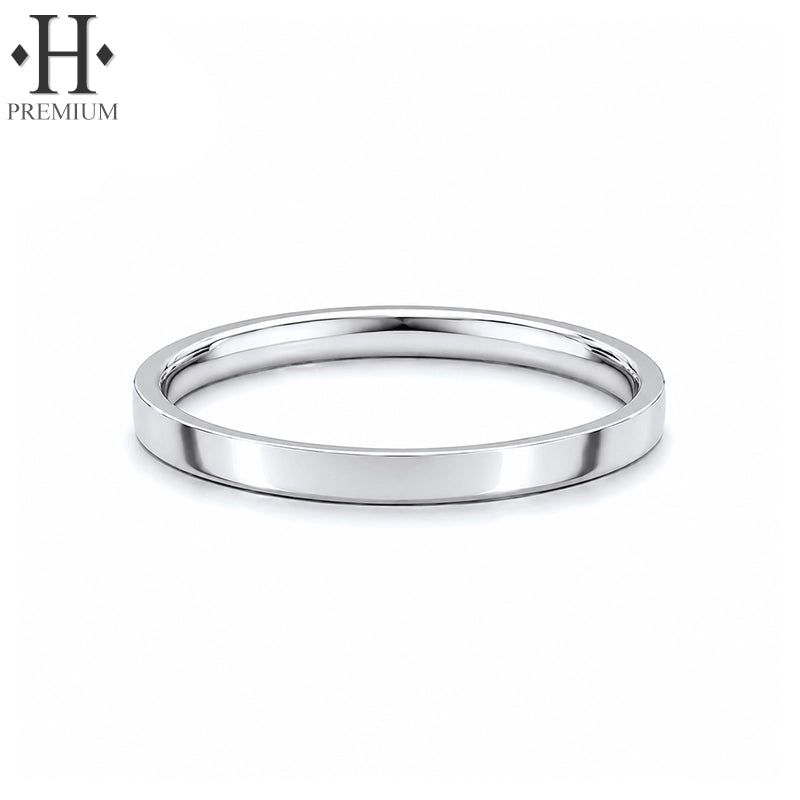 Premium Classic Flat High Polish Ring 2.0mm