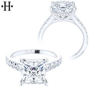 1.50ctr-3.00ctr Princess Cut Diamond Customizable Ring