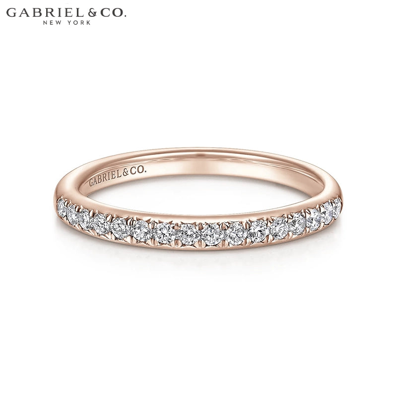 0.25ctw Natural Diamond French Cut Pavé Ring 2.4mm