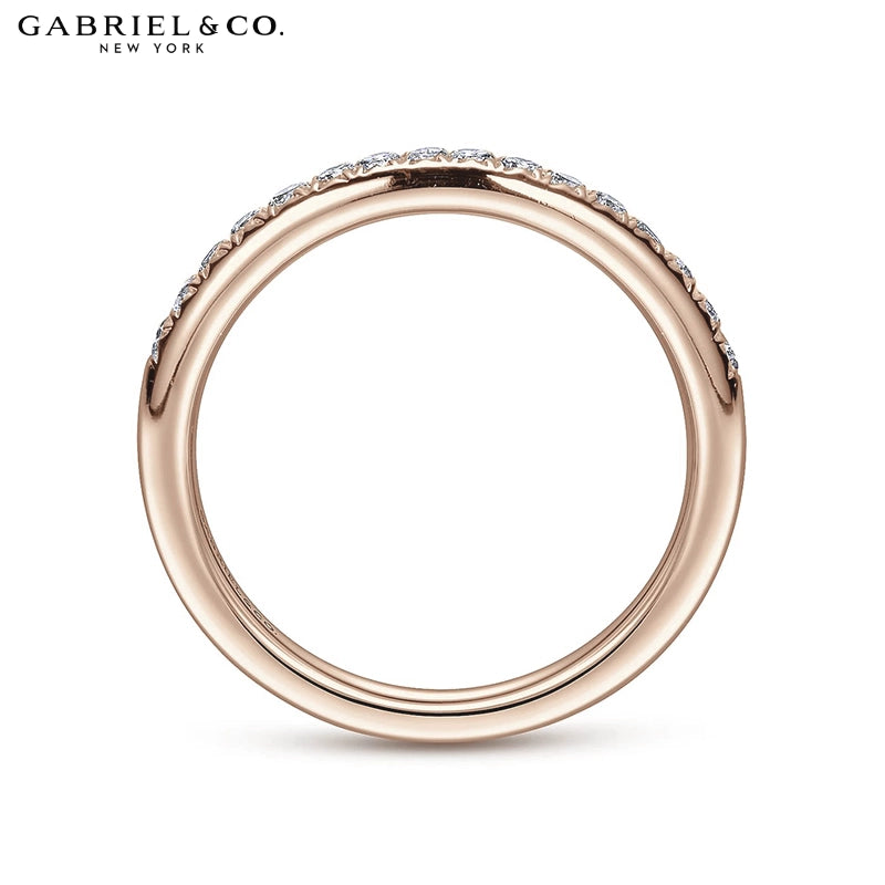 0.25ctw Natural Diamond French Cut Pavé Ring 2.4mm