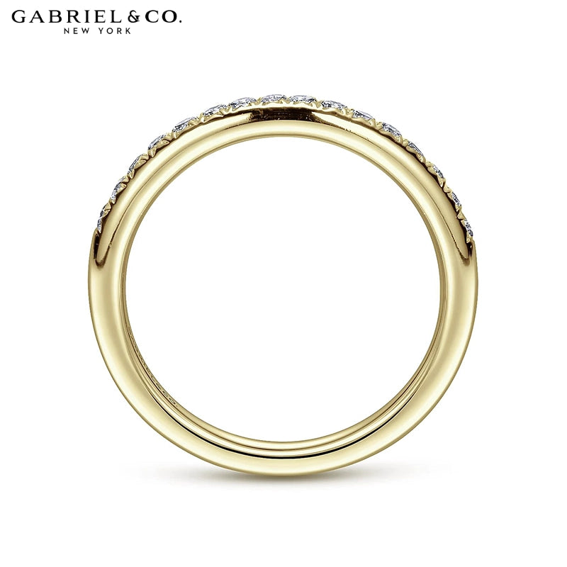 0.25ctw Natural Diamond French Cut Pavé Ring 2.4mm