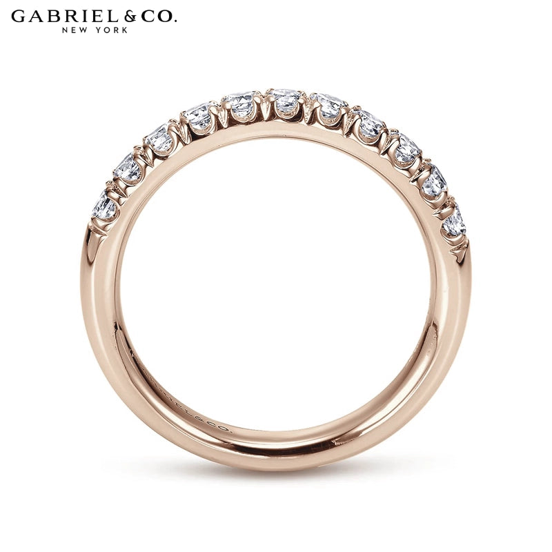 0.50ctw Natural Diamond French U-Pavé Ring 2.9mm