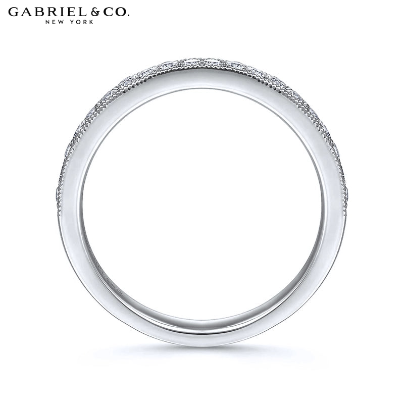0.25ctw Natural Diamond Vintage Milgrain Ring 2.3mm