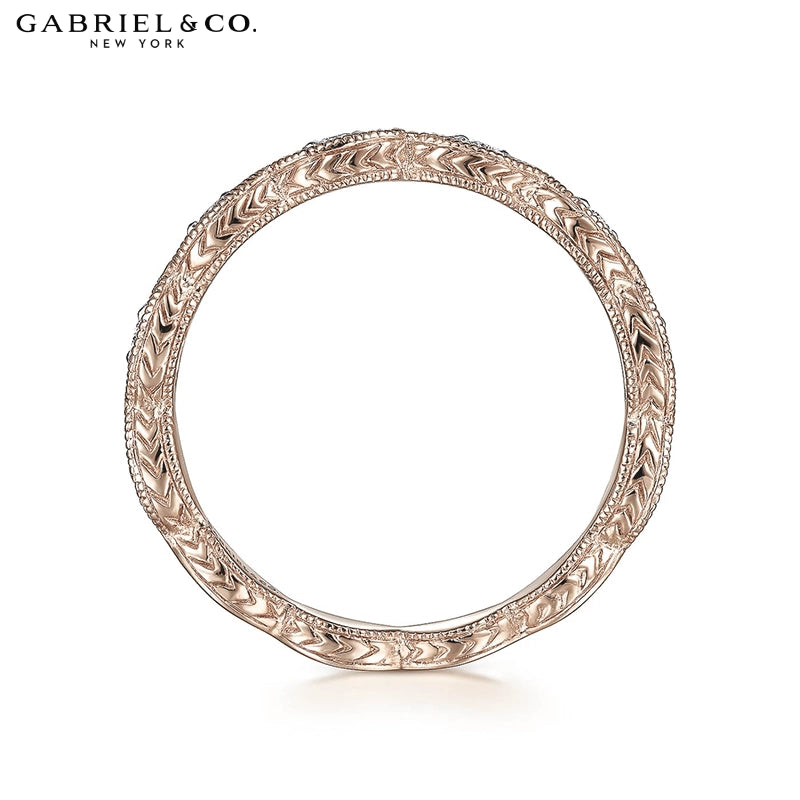 0.11ctw Natural Diamond Vintage Milgrain Ring 2.7mm