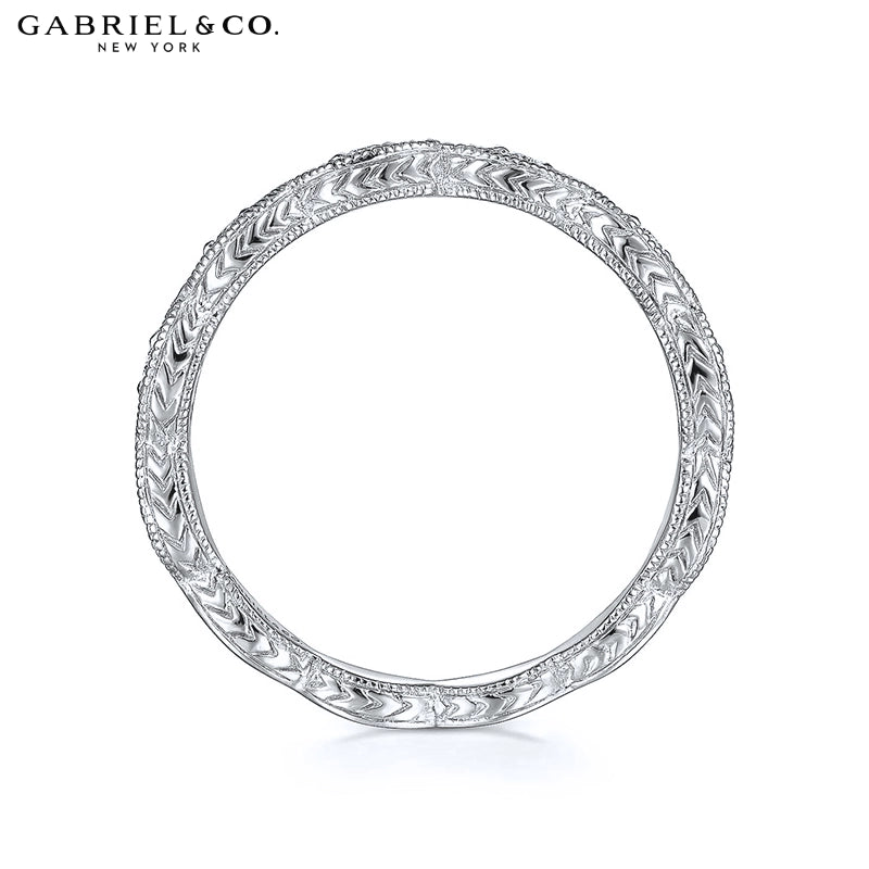 0.11ctw Natural Diamond Vintage Milgrain Ring 2.7mm