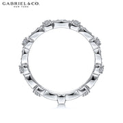 14kt Geometric Diamond Stackable Ring