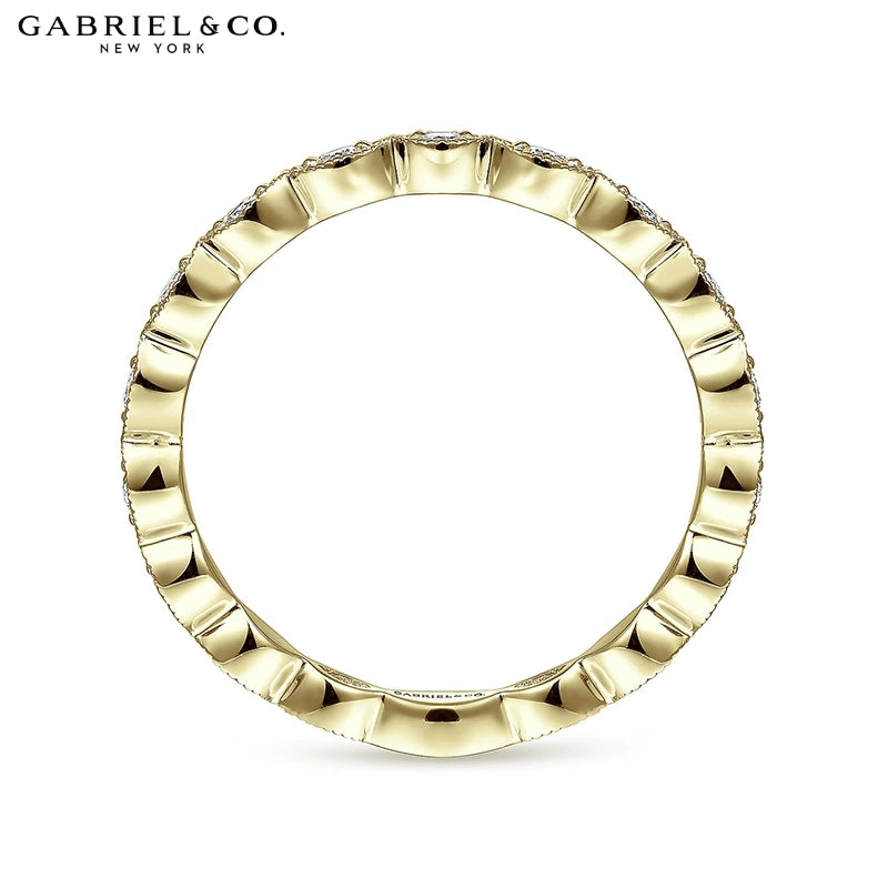 0.25ctw Natural Diamond Vintage Milgrain Ring 2.5mm