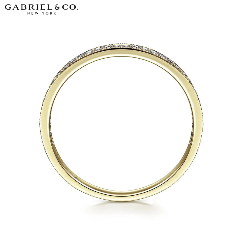0.12ctw Natural Diamond Vintage Milgrain Ring 2.0mm