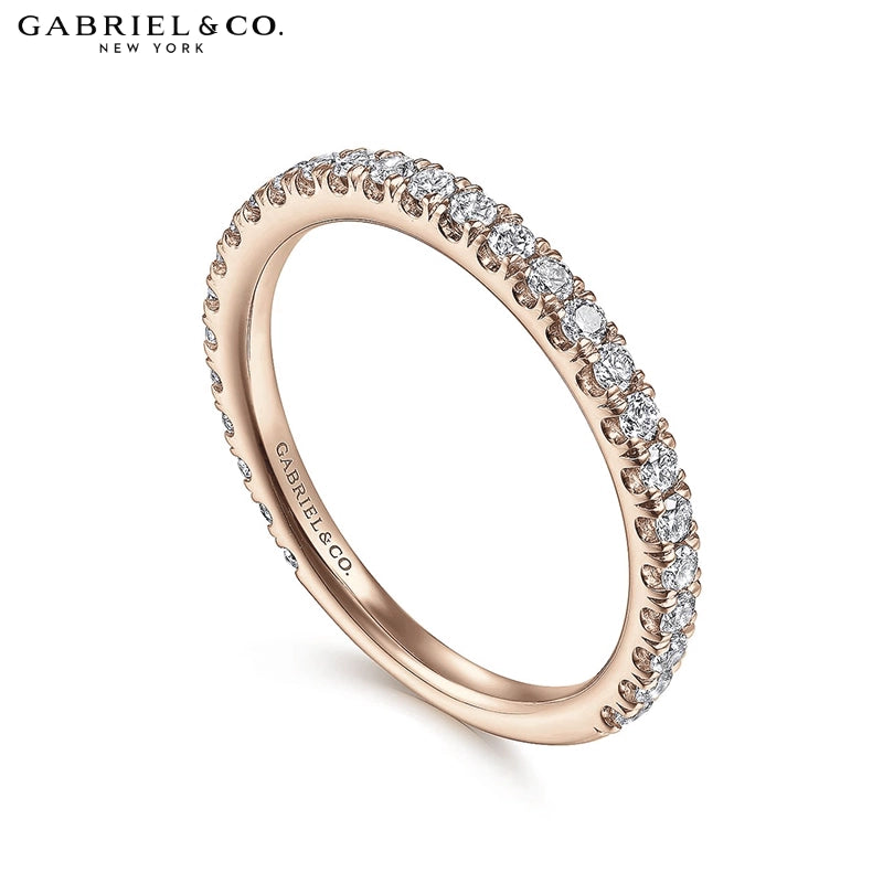 0.40ctw Natural Diamond French U-Pavé Ring 1.9mm