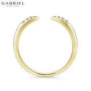 14kt Diamond Open Tipped Stackable Ring