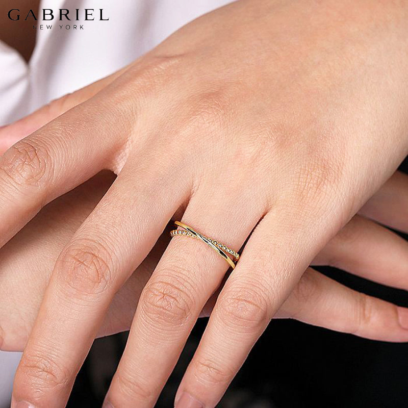 14kt Bujukan Crossover Ring
