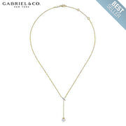 14kt Cultured Pearl & Diamond Necklace