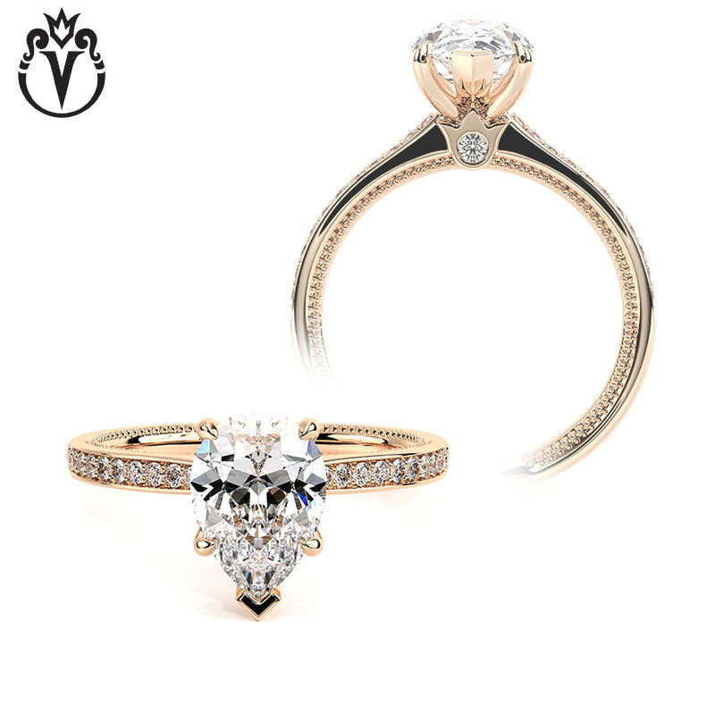 1.00ctr-3.00ctr Pear Cut Lab Grown Diamond Ring