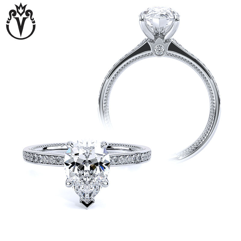 1.00ctr-3.00ctr Pear Cut Lab Grown Diamond Ring Tailor Made