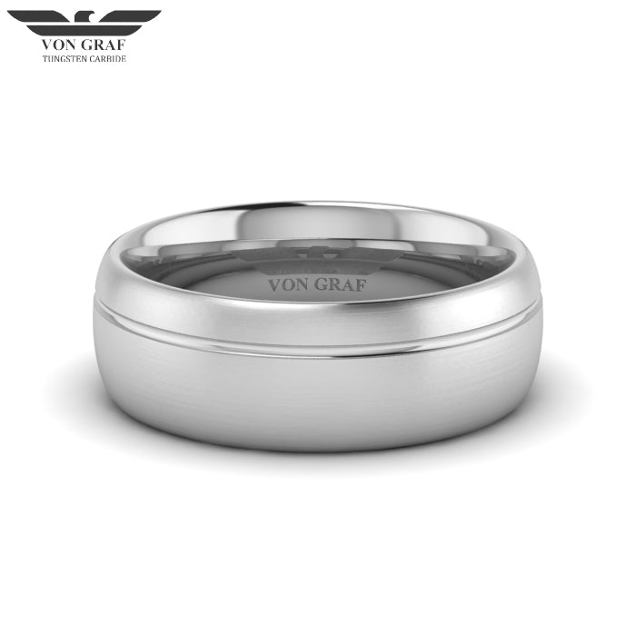 Tungsten Carbide Luxury Fit Ring 8mm