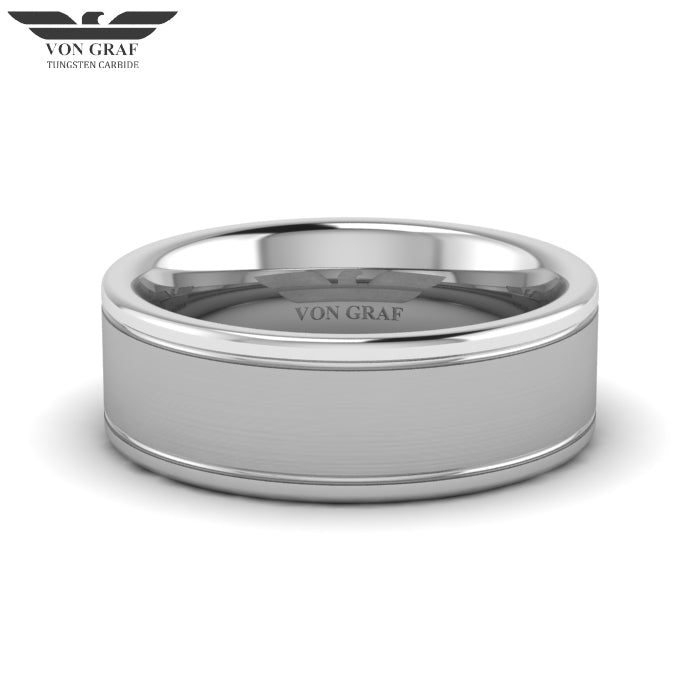 Tungsten Carbide Luxury Fit Ring 8mm