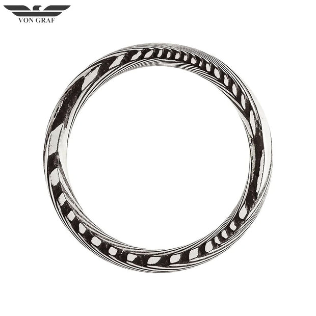 Damascus Steel Comfort Fit Ring 8mm