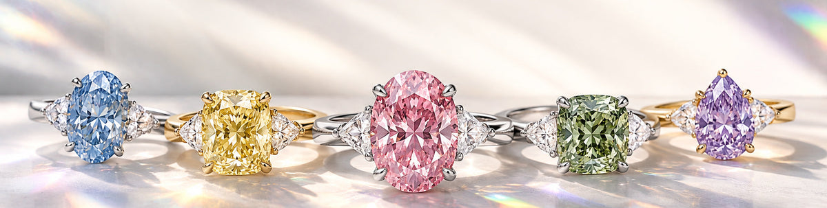 Colored Lab Grown Diamond Rings