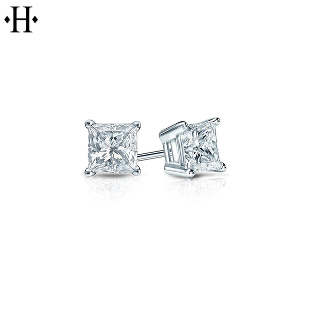 14kt 0.50cts Princess Cut Lab Grown Diamond Earrings