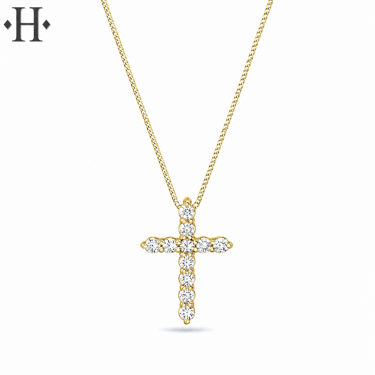 0.25ctw Lab Grown Diamond Cross Necklace