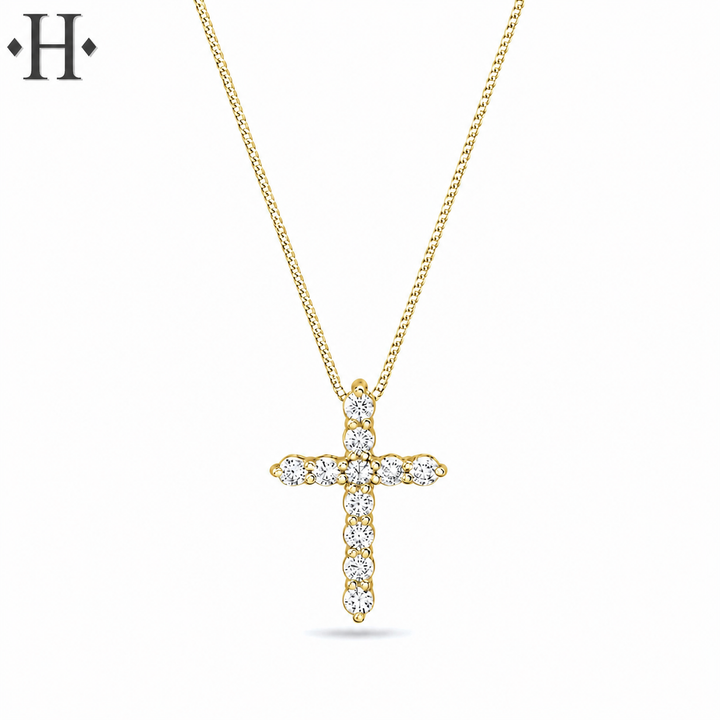 0.25ctw Lab Grown Diamond Cross Necklace