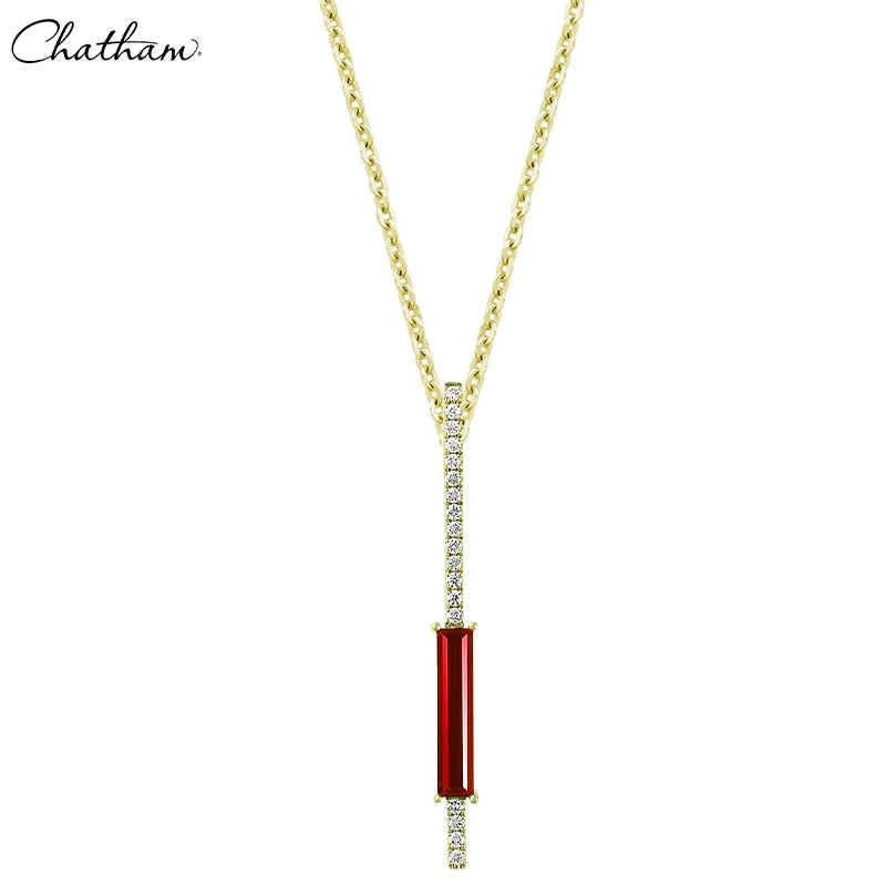 Lab Grown Ruby & Diamond Necklace