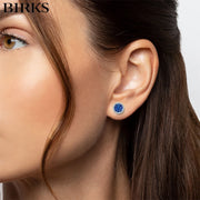 18kt Rosée du Matin Sapphire & Diamond Earrings