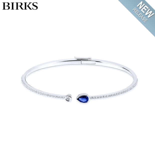 18kt Splash Sapphire & Diamond Bangle