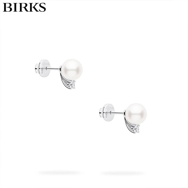 18kt Pearl & Diamond Essentials Earrings