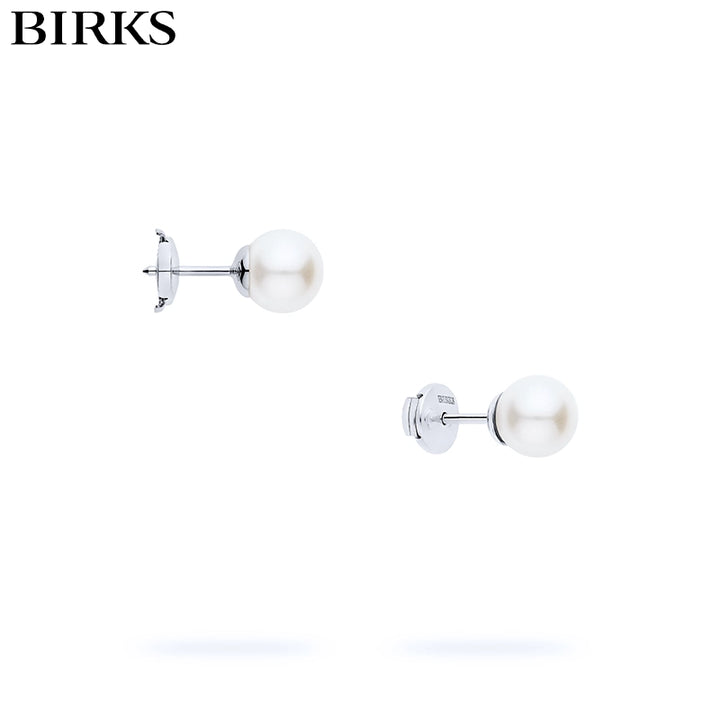 Sterling Silver Essentials Pearl Earrings