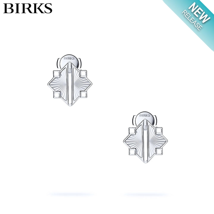 Sterling Silver Muse Guilloché Earrings