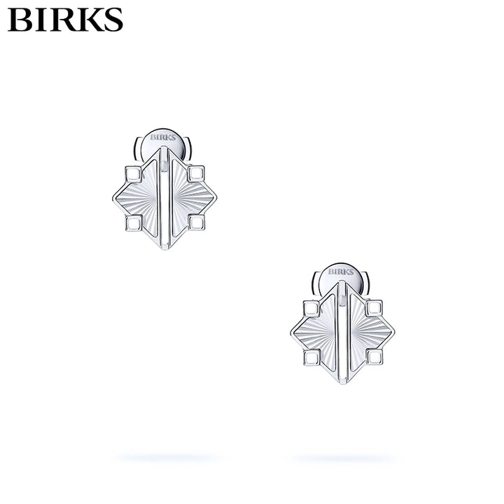 Sterling Silver Muse Guilloché Earrings