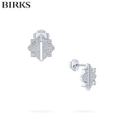 18kt Muse Guilloché Diamond Earrings