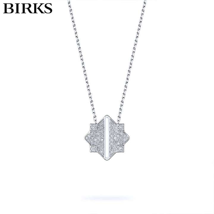 Muse Guilloché Natural Diamond Necklace