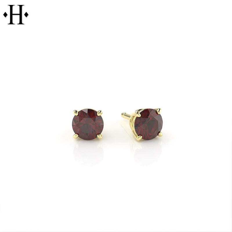 14kt Genuine Mozambique Garnet Earrings