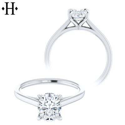 1.10ct Oval Cut Lab Grown Diamond Ring