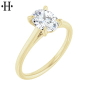 1.08ctw Oval Cut Lab Grown Diamond Ring