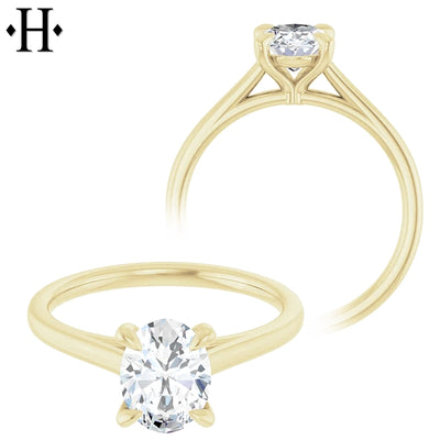 1.08ctw Oval Cut Lab Grown Diamond Ring