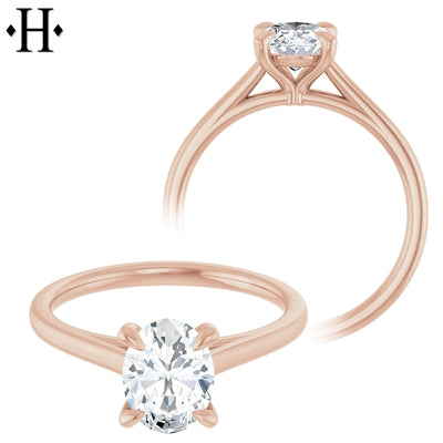 1.07ctw Oval Cut Lab Grown Diamond Ring