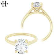 1.60ctw Oval Cut Lab Grown Diamond Ring