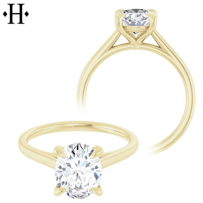 1.60ctw Oval Cut Lab Grown Diamond Ring