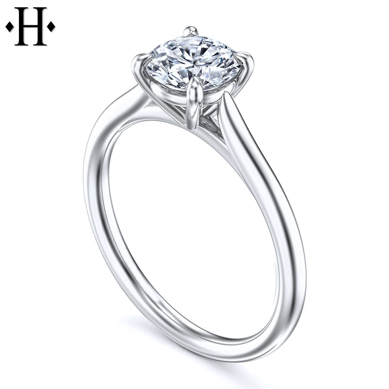 0.75ctr-1.25ctr Round Cut Natural Diamond Ring Tailor Made