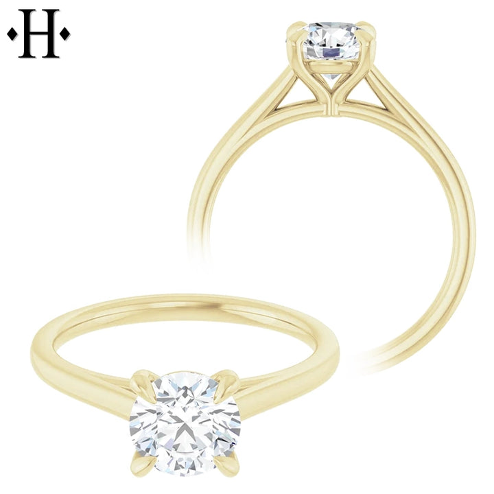 1.07ctw Round Cut Lab Grown Diamond Ring