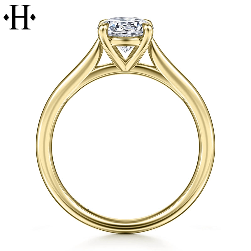 0.75ctr-1.25ctr Round Cut Natural Diamond Ring Tailor Made