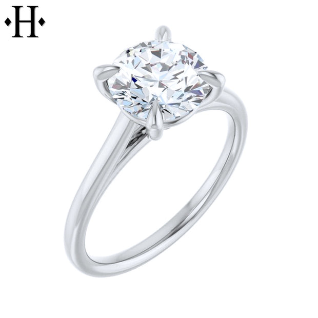 1.00ctr-2.00ctr Round Cut Moissanite Customizable Ring