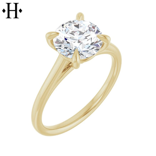 1.00ctr-3.00ctr Round Cut Moissanite Ring