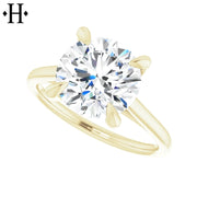 3.01ctw Round Cut Lab Grown Diamond Ring