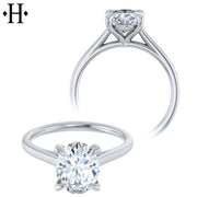 0.75ctr-1.50ctr Oval Cut Lab Grown Diamond Ring