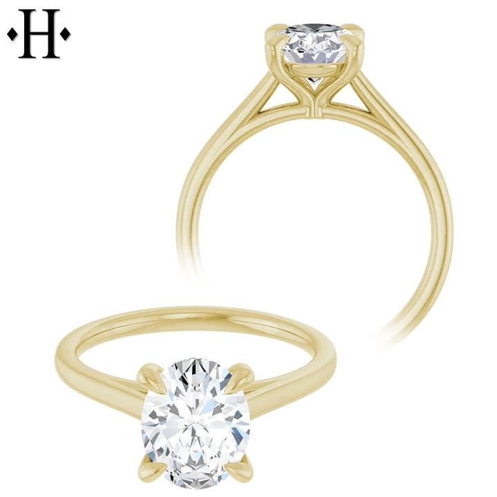 1.06ct Oval Cut Lab Grown Diamond Ring