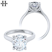 2.07ctw Oval Cut Lab Grown Diamond Ring